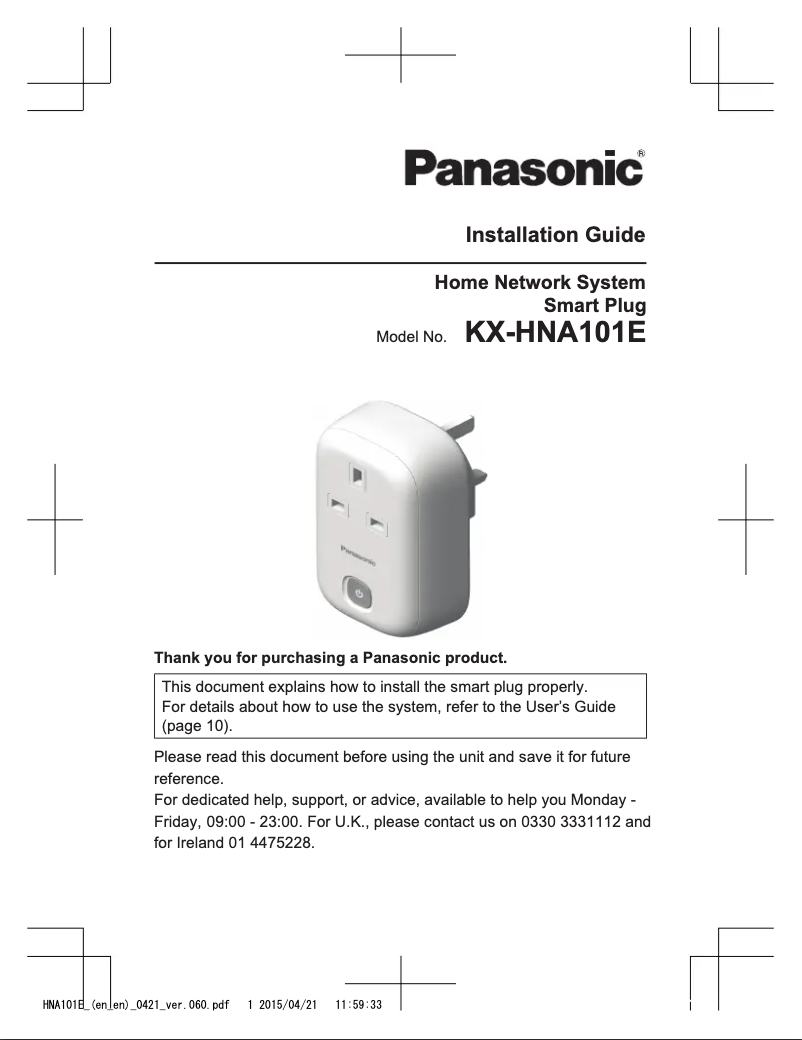 Página 1 del manual Manual de usuario Panasonic KX-HN6012E