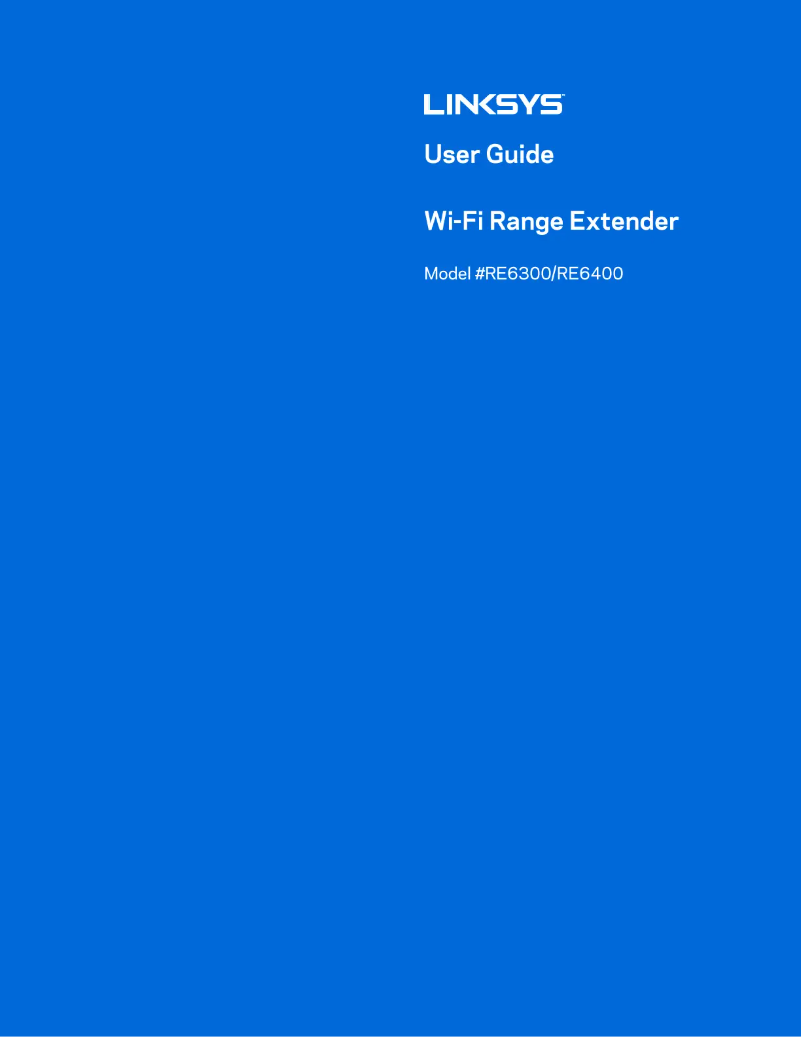 Page 1 de la notice Manuel utilisateur Linksys RE6300