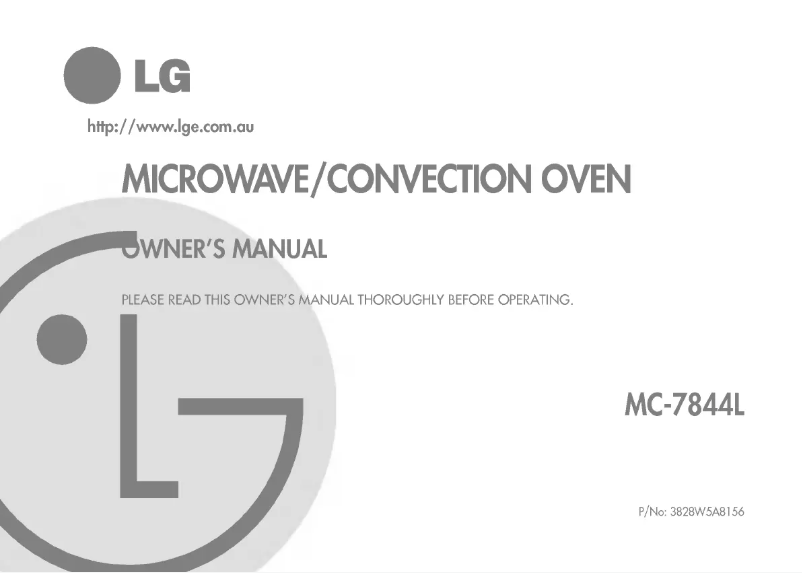 Page 1 de la notice Manuel utilisateur LG MC-7844L