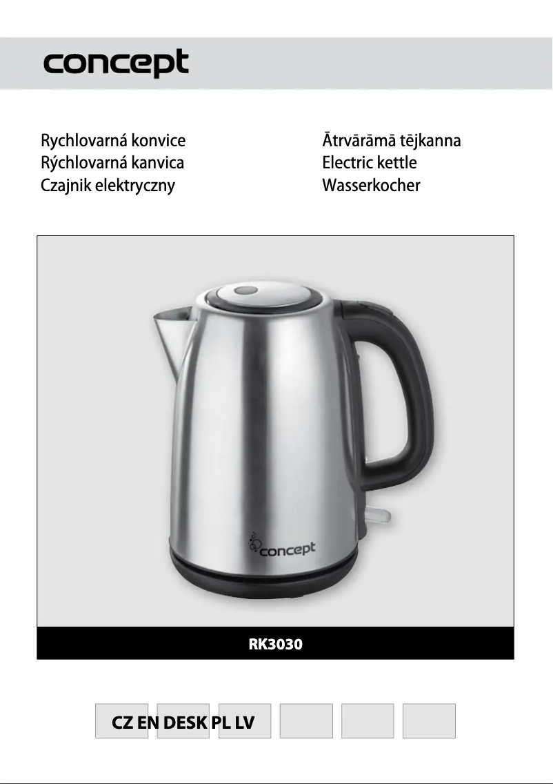 Page 1 de la notice Manuel utilisateur Concept RK-3030TU