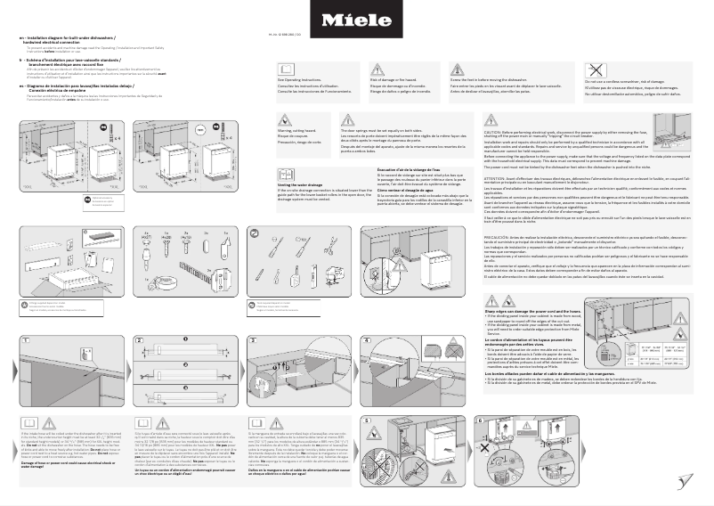 Page 1 de la notice Guide d'installation Miele G 5008 SCU