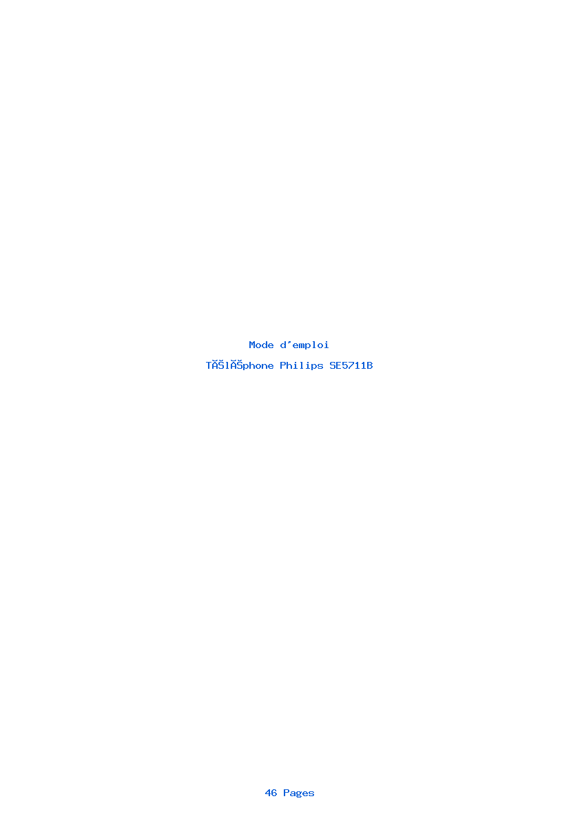 Image de la première page du manuel de l'appareil SE5711B