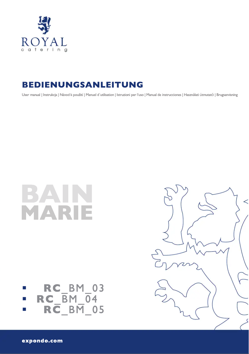 Page 1 de la notice Manuel utilisateur Royal Catering RC_BM_05