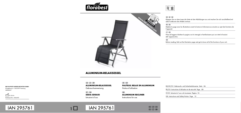 Page 1 de la notice Manuel utilisateur Florabest IAN 295761