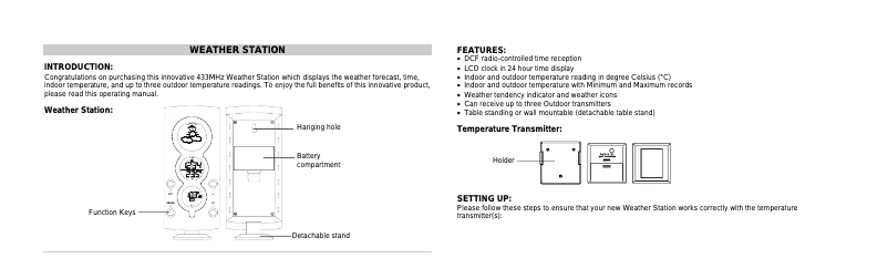 Página 1 del manual Manual de usuario Techno Line WS 9310