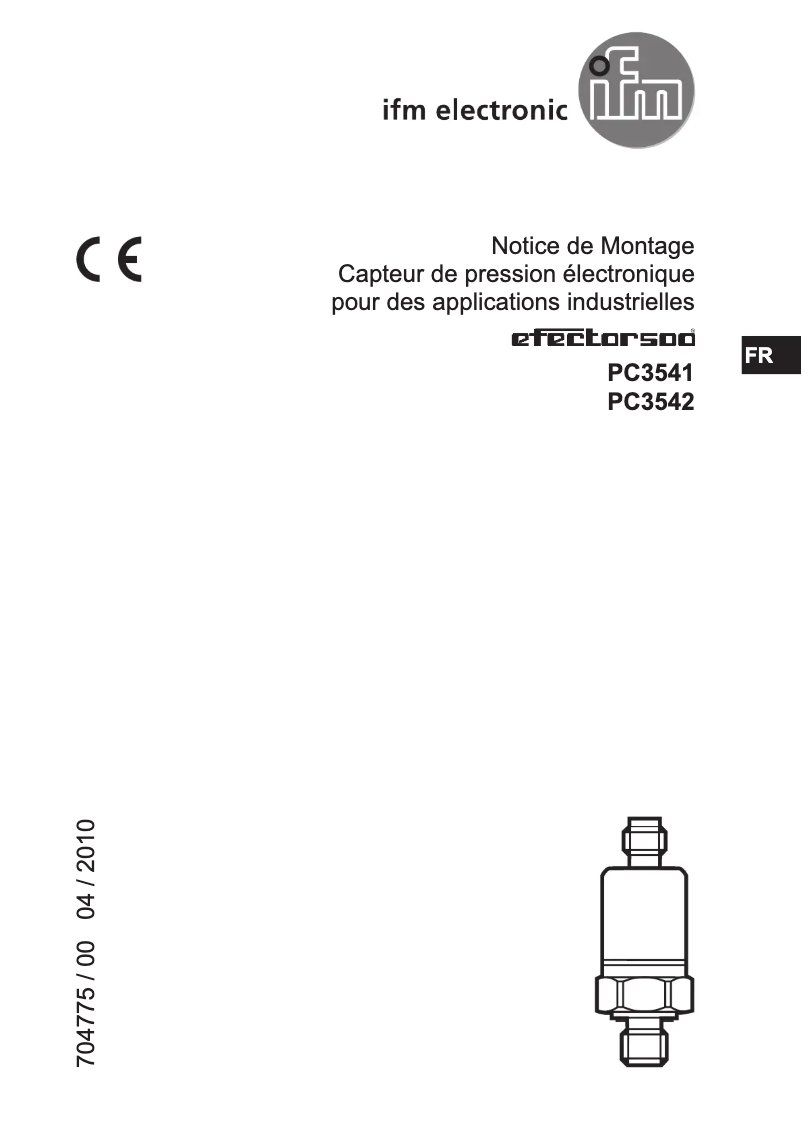 Page 1 de la notice Manuel utilisateur IFM PC3542