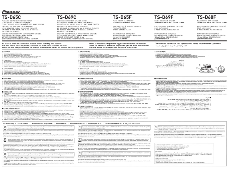 Página 1 del manual Manual de instrucciones Pioneer TS-D69C