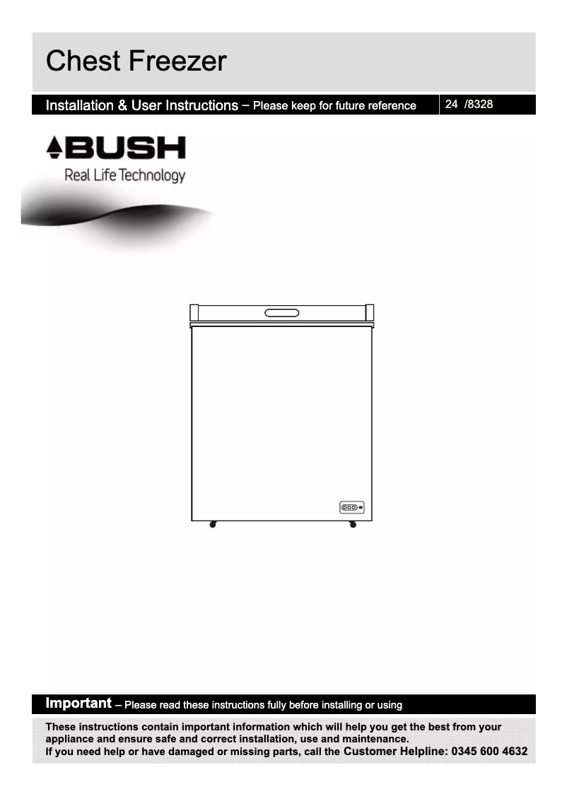 Página 1 del manual Manual de usuario Bush BCF295L