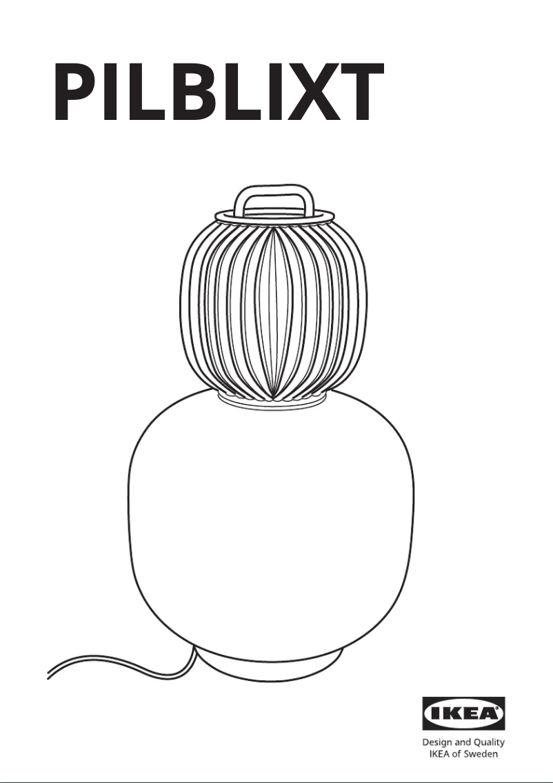 Page 1 de la notice Manuel utilisateur Ikea PILBLIXT 304.999.41