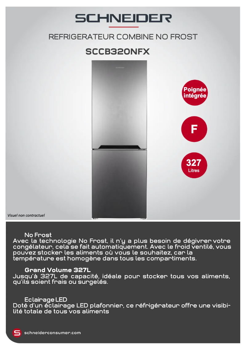 Página 1 del manual Ficha técnica Schneider SCCB320NFX