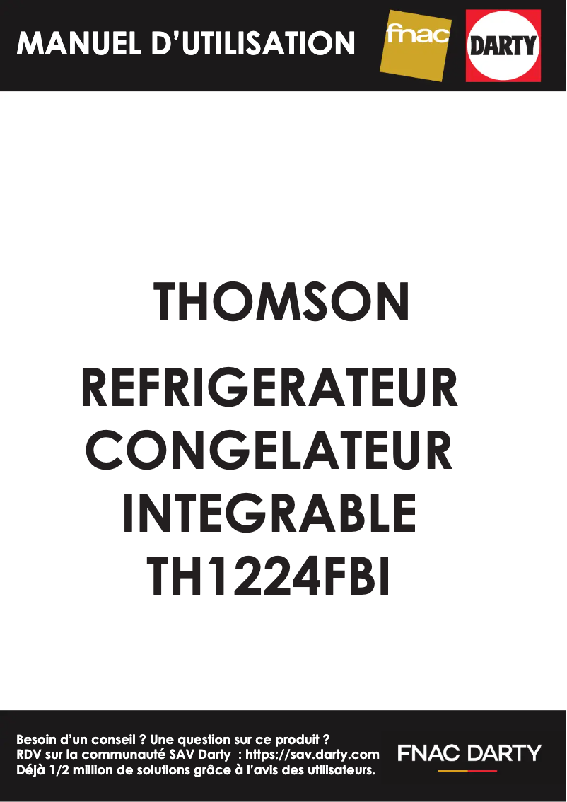 Page 1 de la notice Manuel utilisateur Thomson TH1224FBI