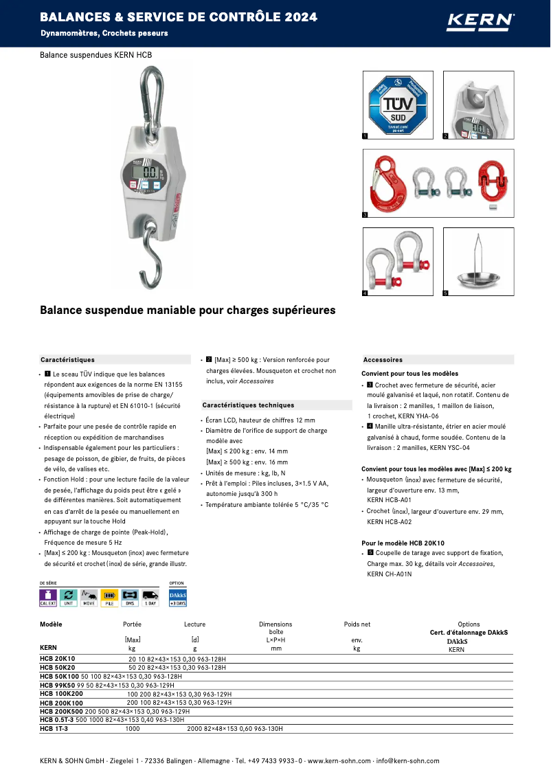 Page 1 de la notice Brochure Kern HCB 20K10