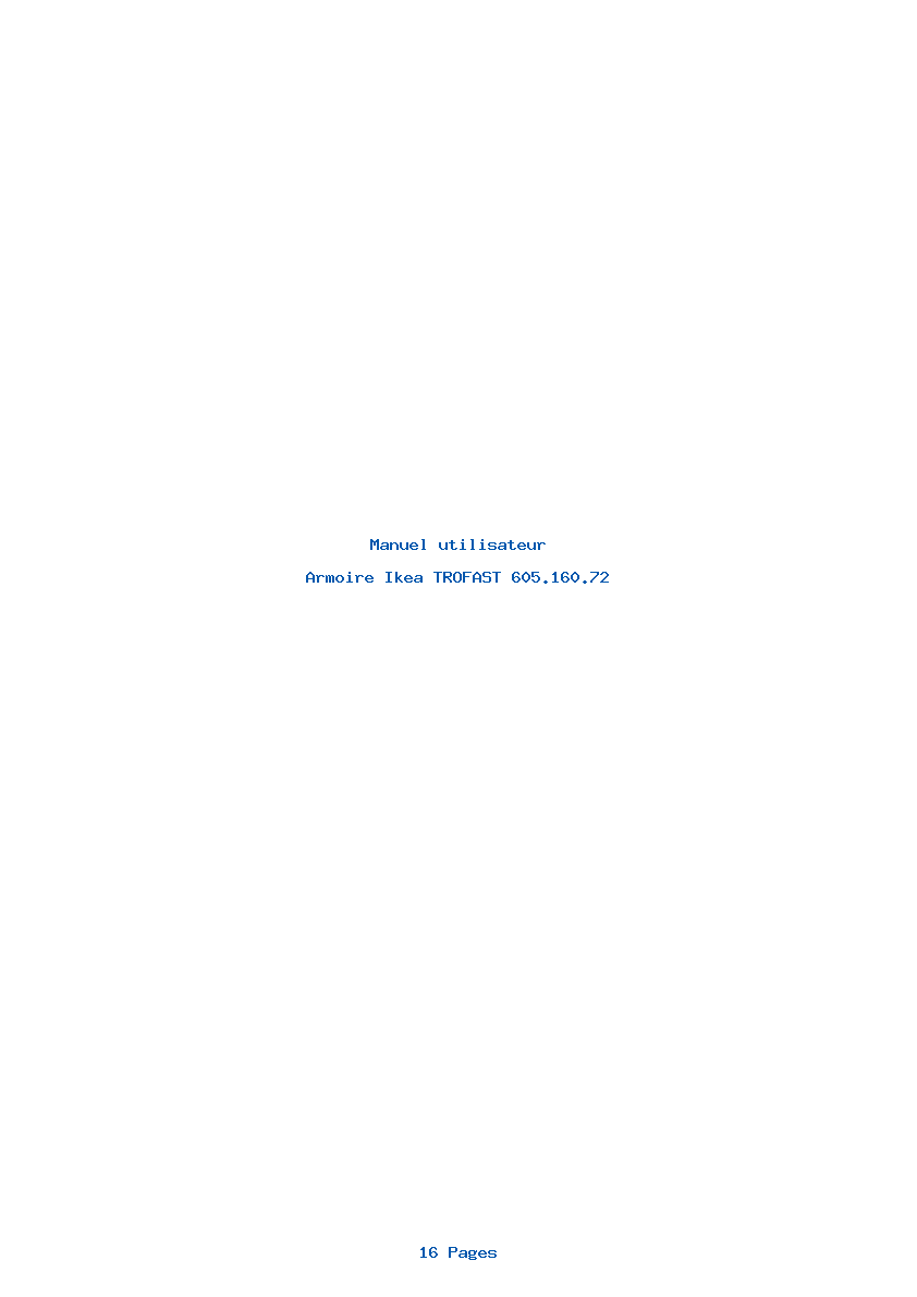 Page 1 de la notice Manuel utilisateur Ikea TROFAST 605.160.72