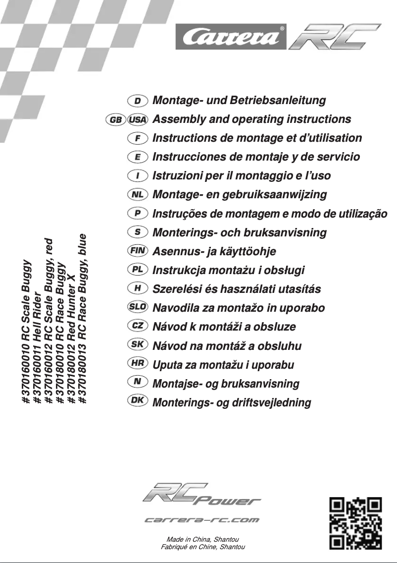 Página 1 del manual Manual de usuario Carrera Red Hunter X