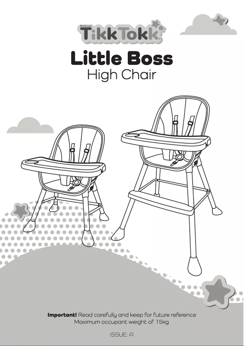 Page 1 de la notice Manuel utilisateur TikkTokk Little Boss High Chair
