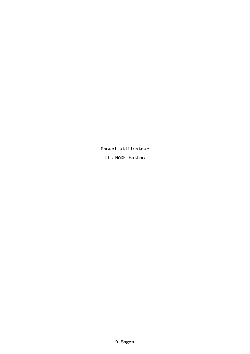 Page 1 de la notice Manuel utilisateur MADE Hattan