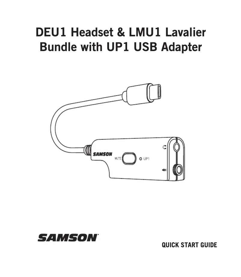 Page 1 de la notice Manuel utilisateur Samson DEU1
