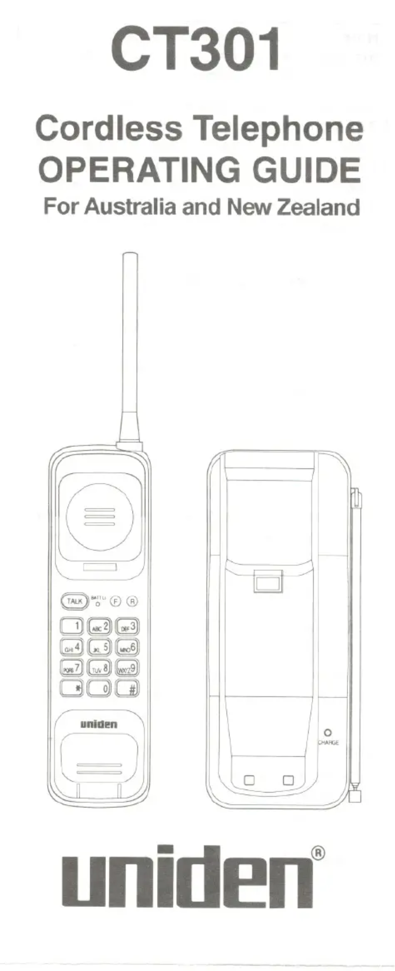 Página 1 del manual Manual de usuario Uniden CT301