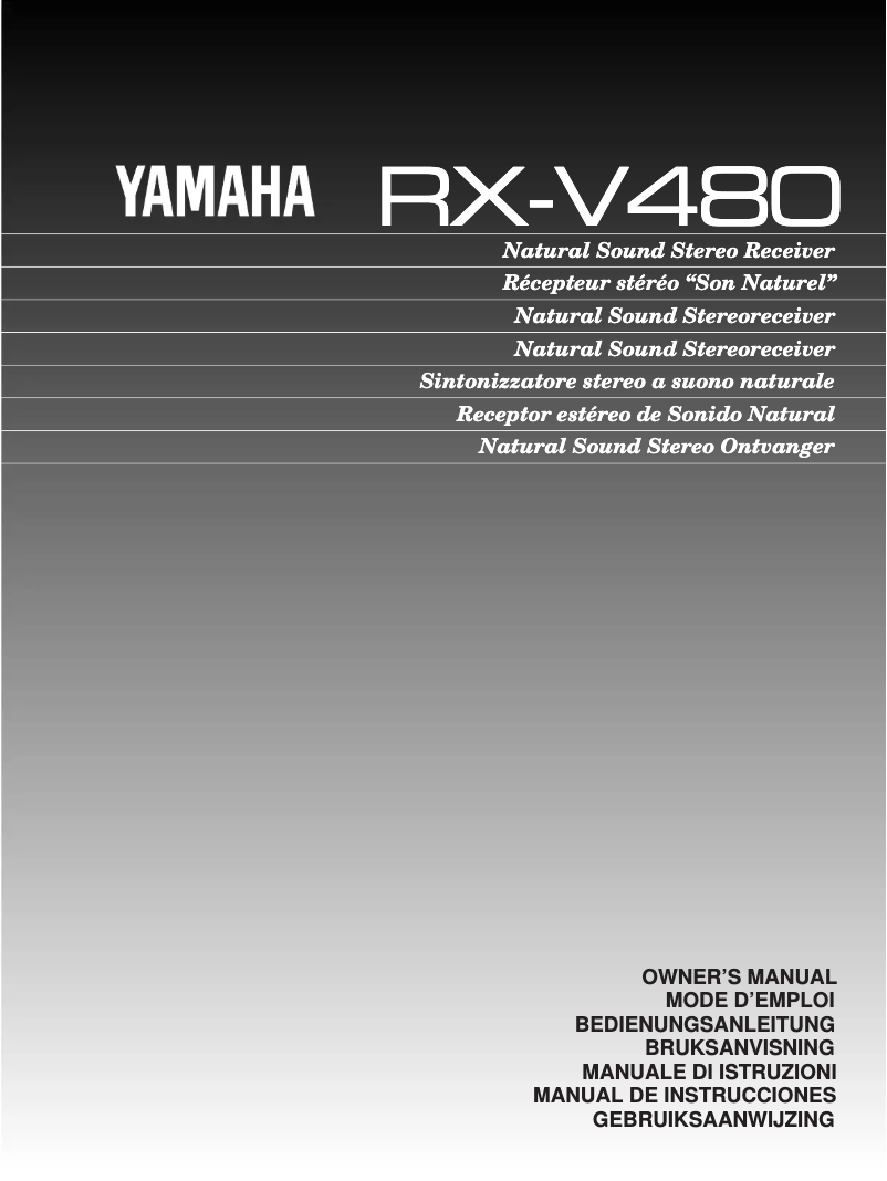 Page 1 de la notice Manuel utilisateur Yamaha RX-V480