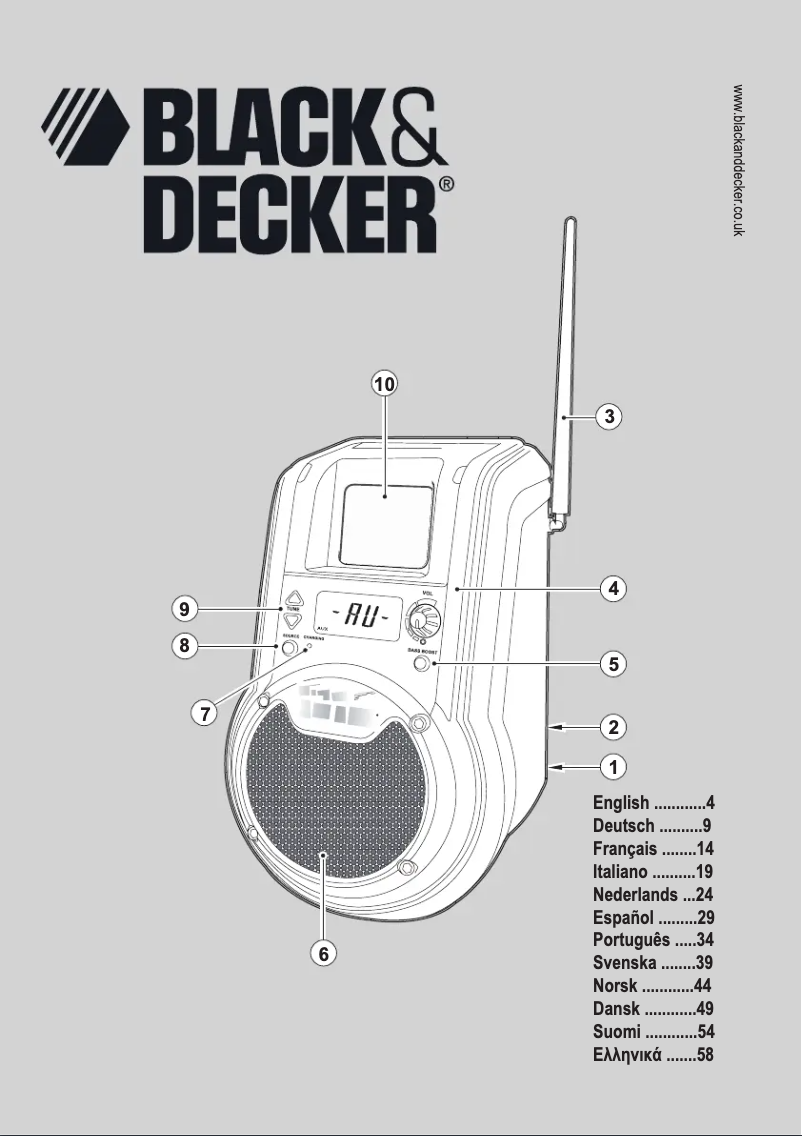 Page n°1 - Manuel utilisateur Black & Decker BD18RC T1