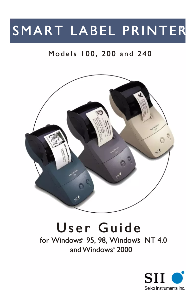 Page 1 of the manual User Manual Seiko SLP-100