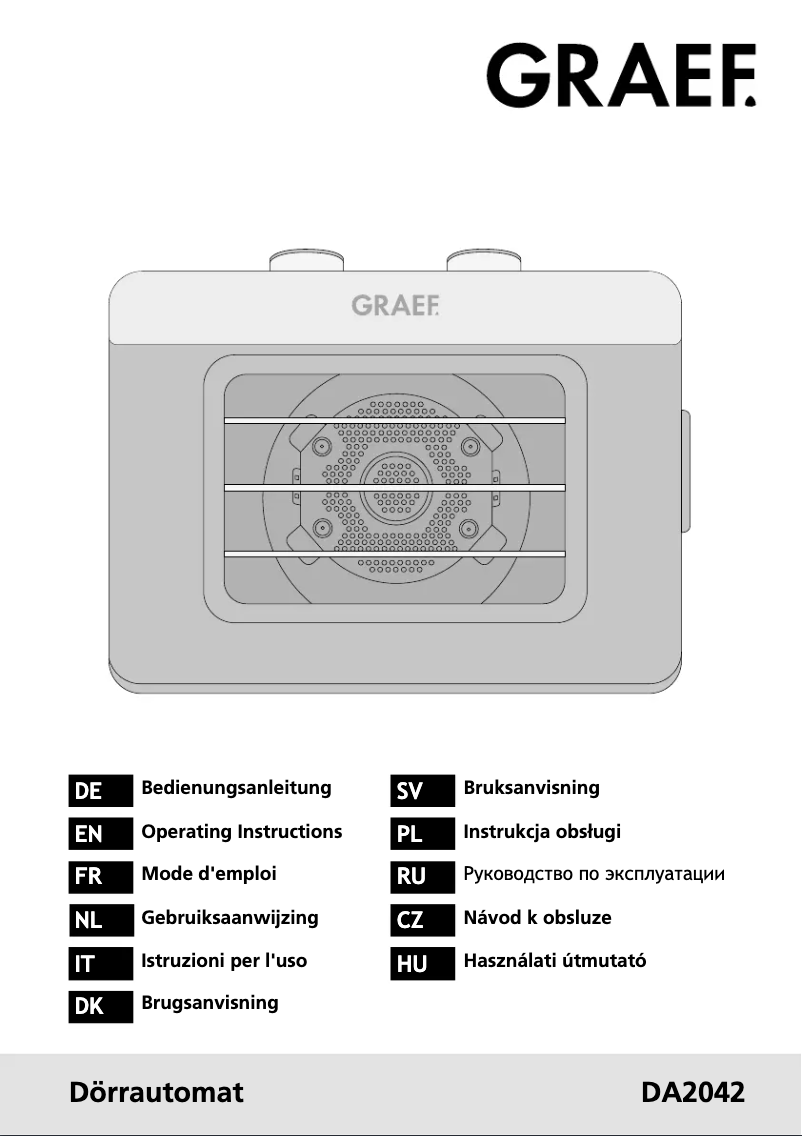 Page 1 de la notice Manuel utilisateur Graef DA2042