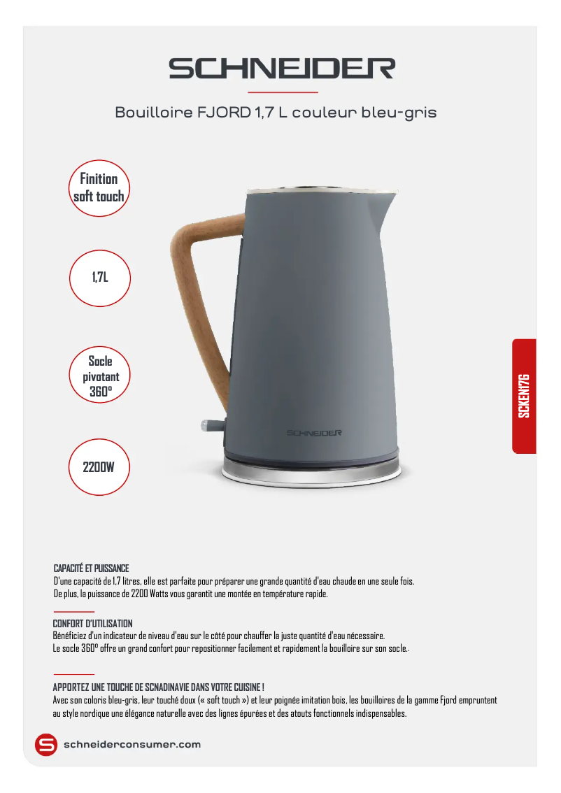 Página 1 del manual Ficha técnica Schneider SCKEN17G