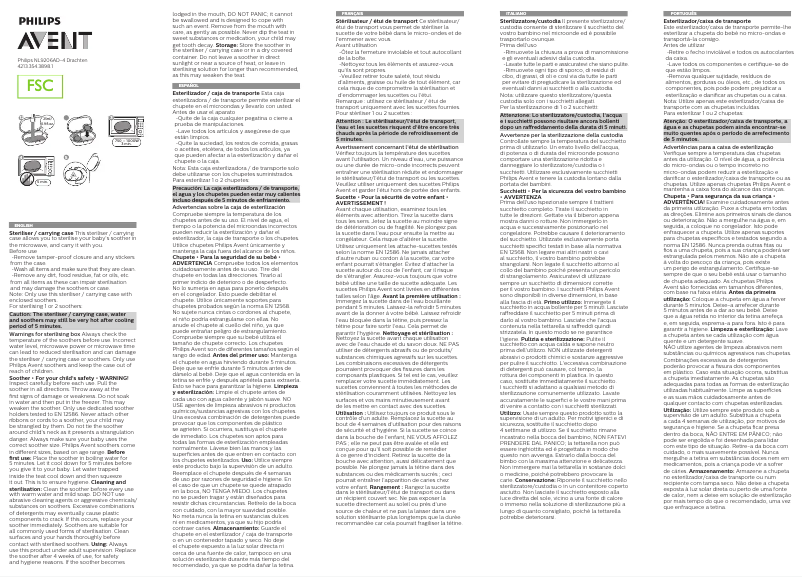 Page 1 of the manual User Manual Philips Avent SCF210