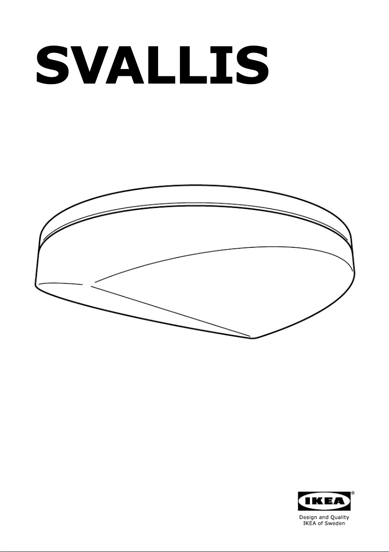 Page 1 de la notice Instructions / montage Ikea SVALLIS
