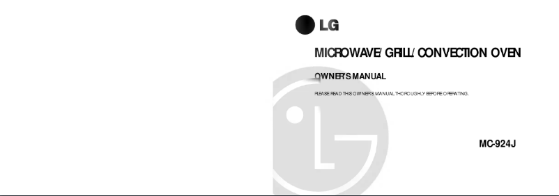 Page 1 of the manual User Manual LG MC-924JL
