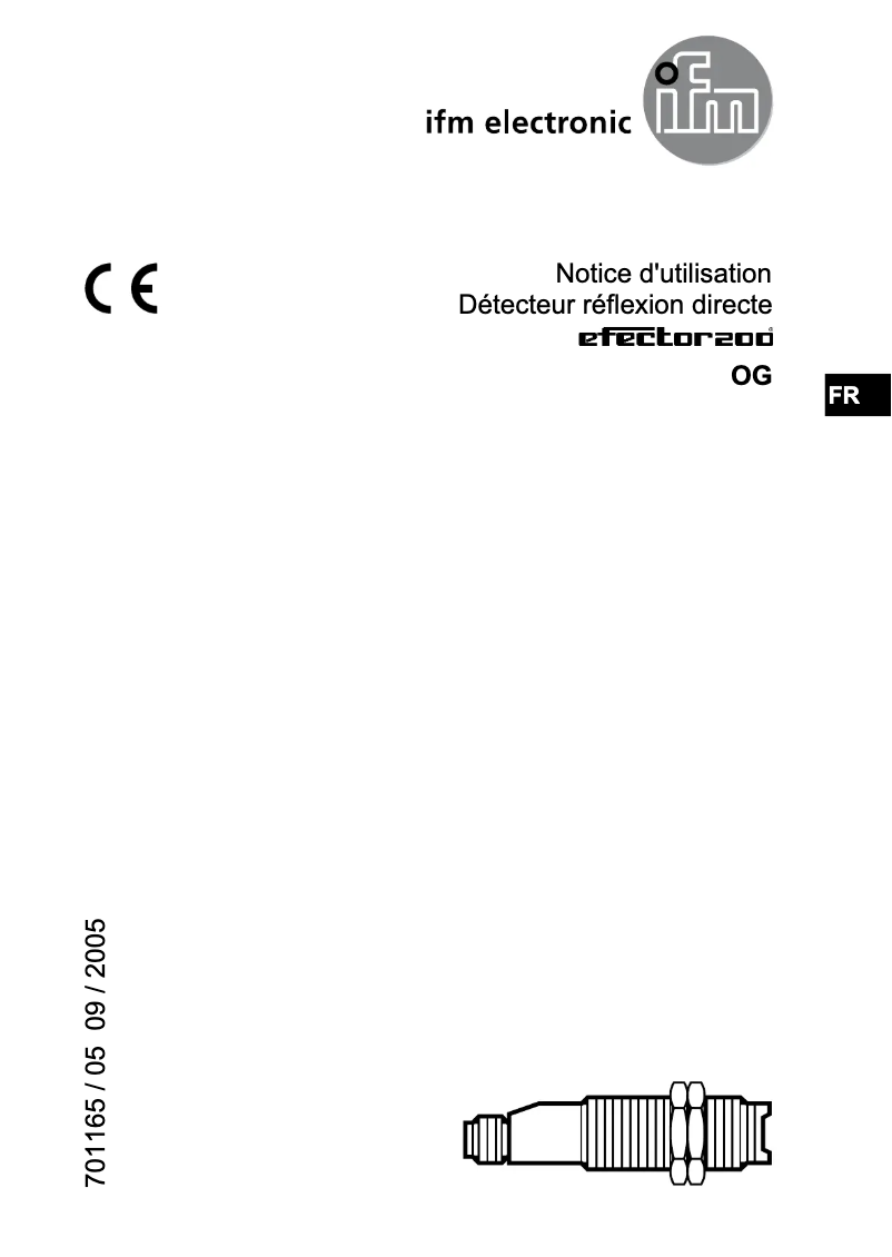 Page 1 de la notice Manuel utilisateur IFM OG5050