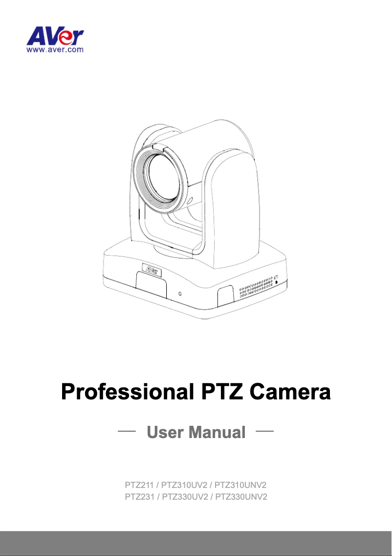 Page 1 de la notice Manuel utilisateur AVer PTZ310UNV2