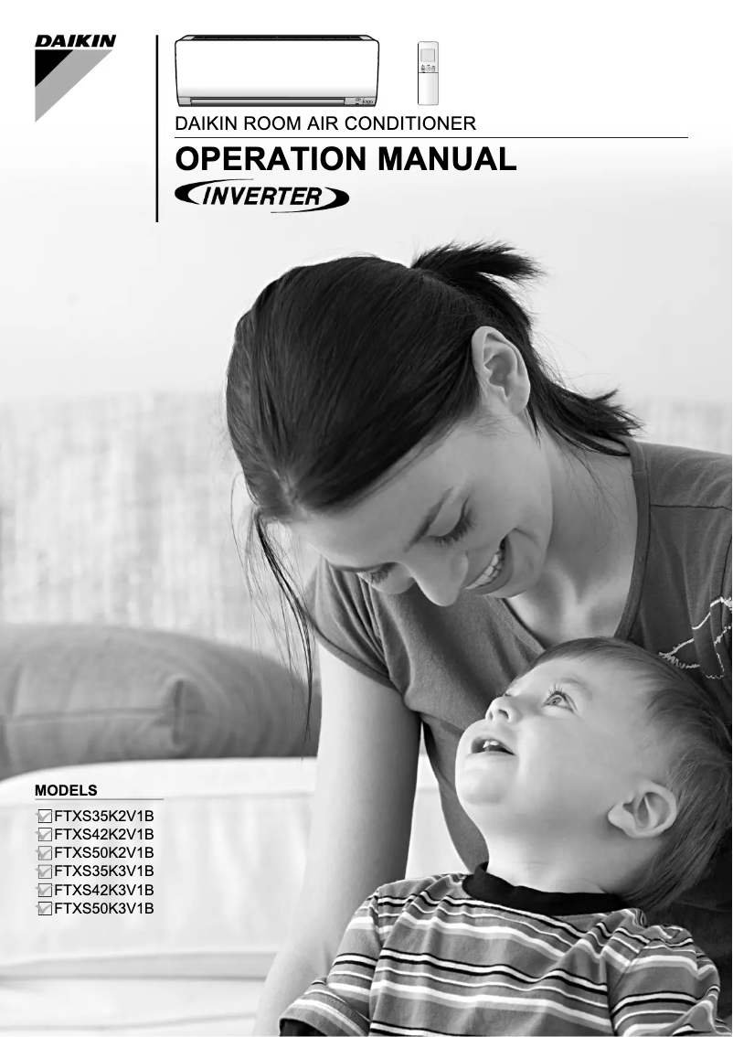 Page 1 of the manual User Manual Daikin Inverter FTXS35K3V1B