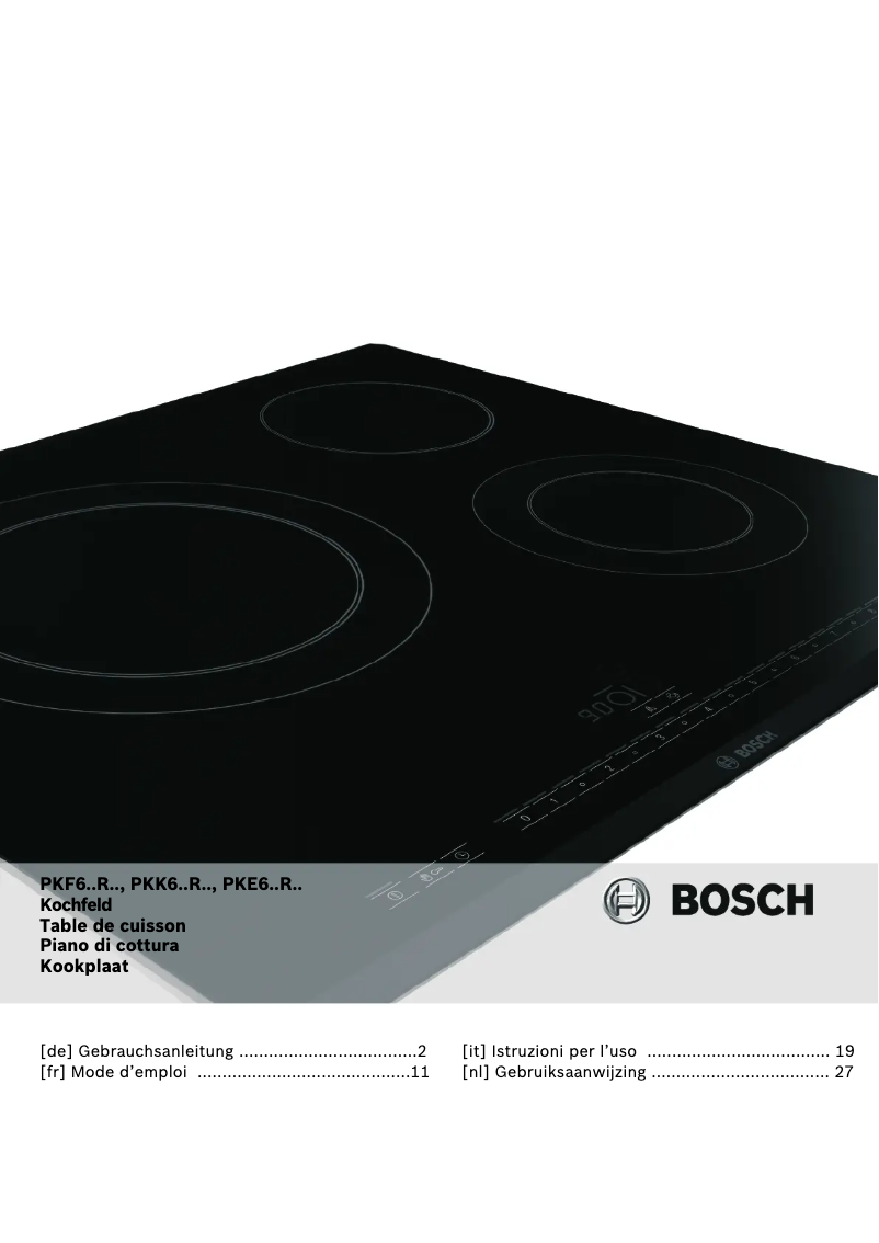 Page 1 of the manual User Manual Bosch PKF651R14E