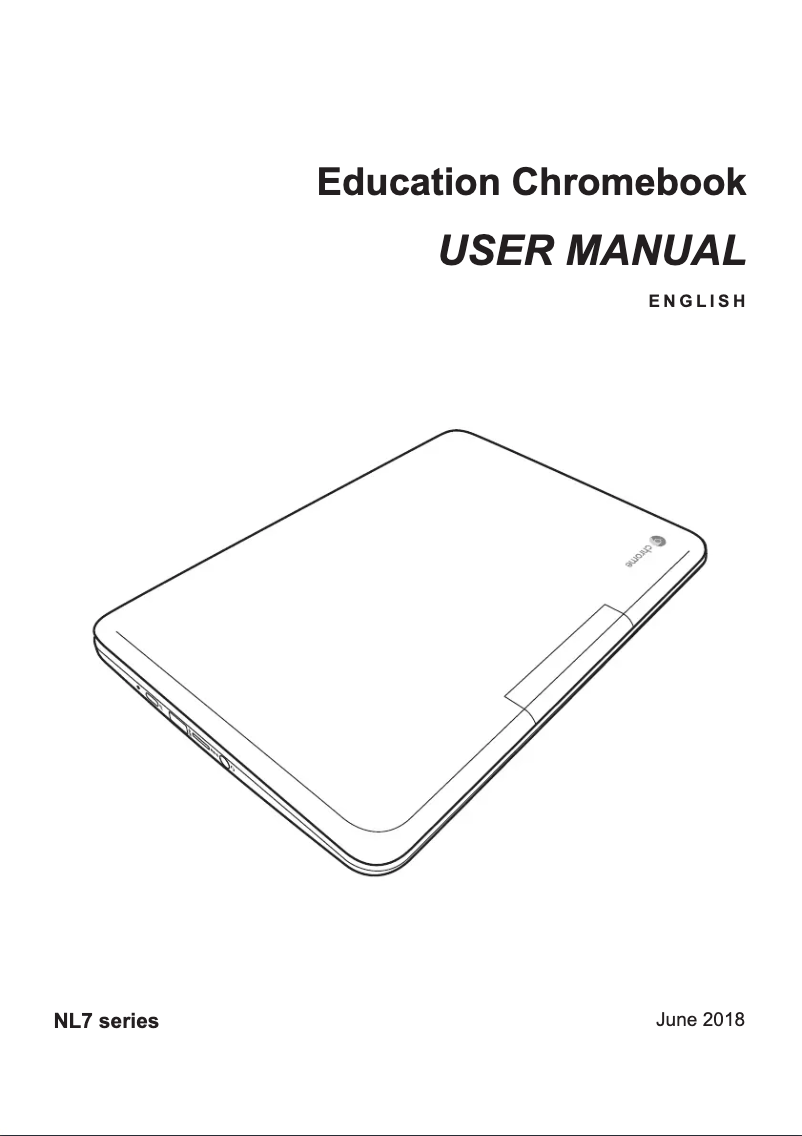 Page 1 de la notice Manuel utilisateur CTL Chromebook NL7