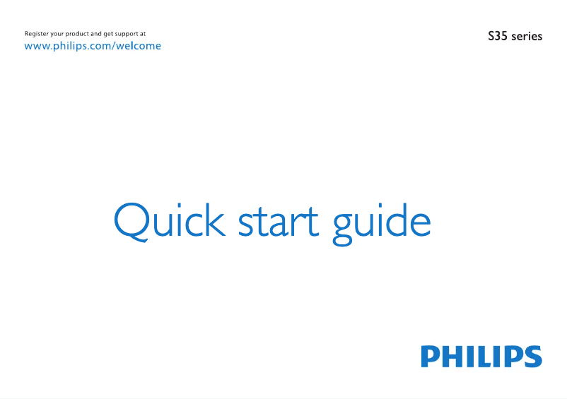 Page 1 of the manual Quick Start Guide Philips 19PFL3507T