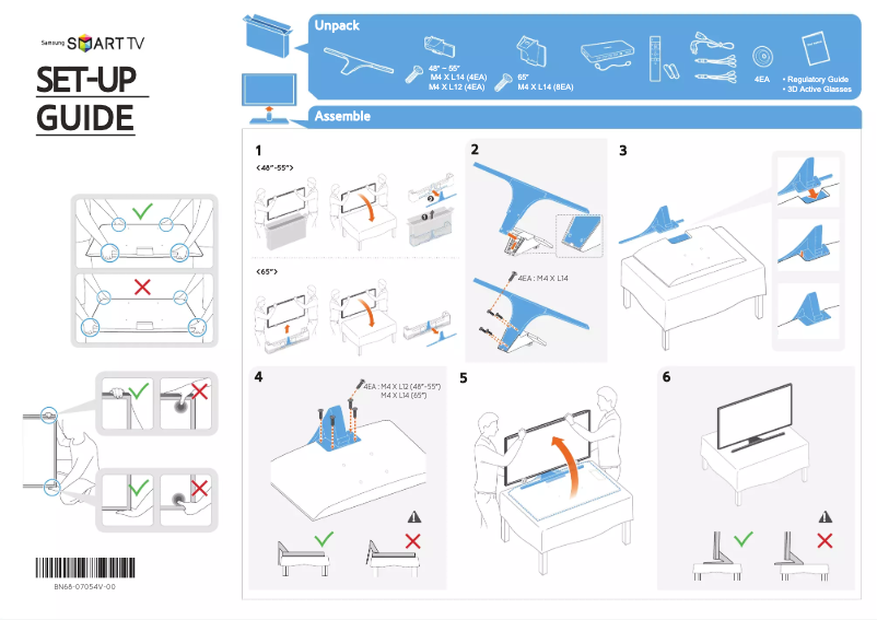Página 1 del manual Guía de instalación Samsung UN65JS8500F