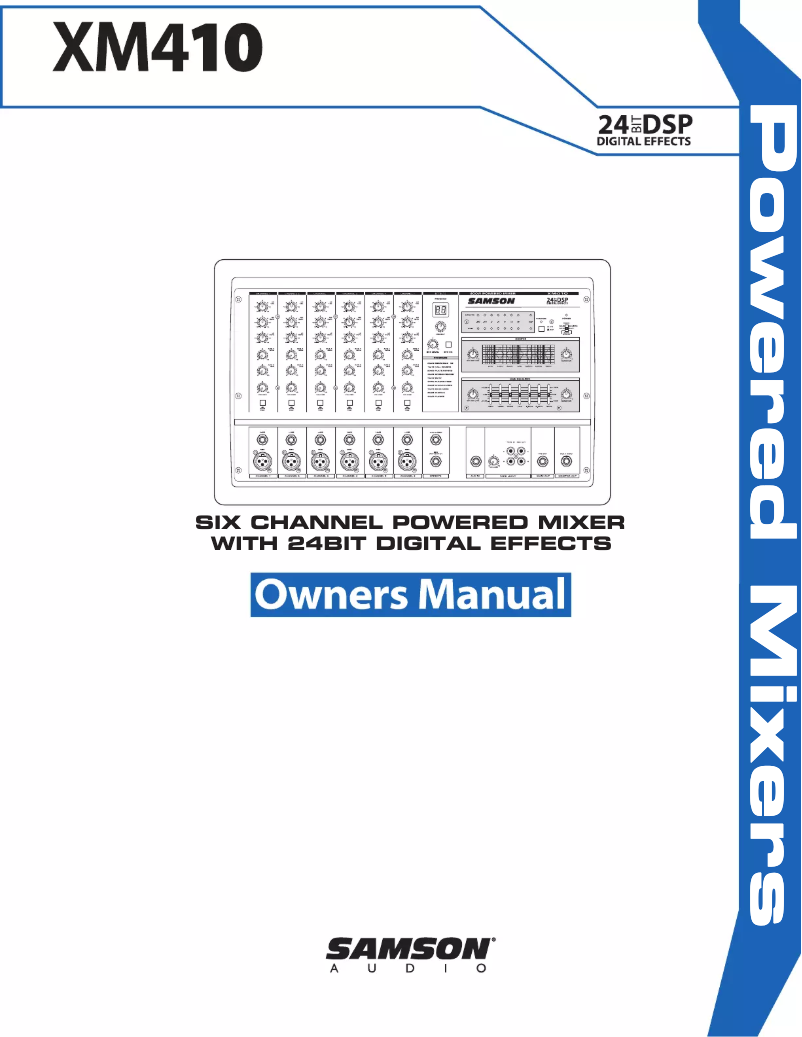 Page 1 de la notice Manuel utilisateur Samson XM410