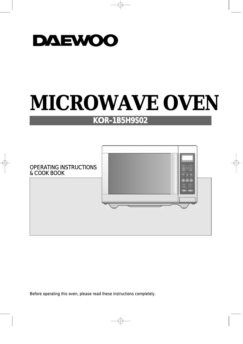 Page 1 de la notice Manuel utilisateur Daewoo KOR-1B5H9S02