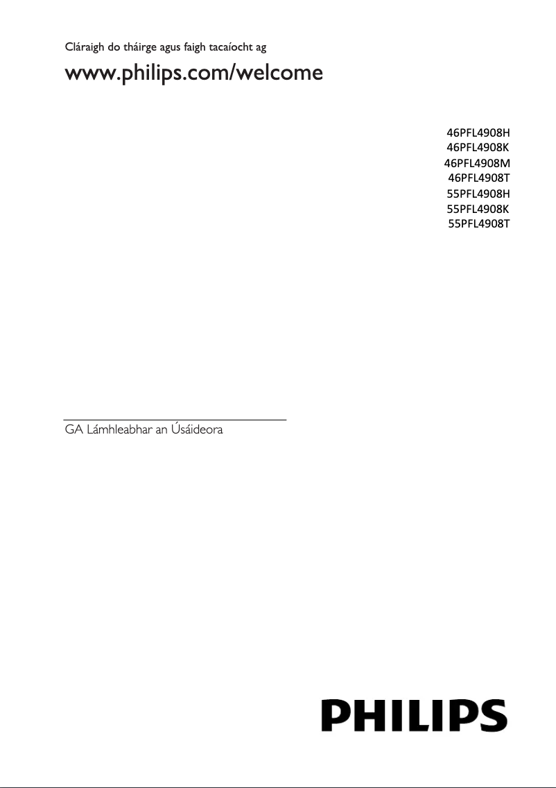 Page n°1 - Manuel utilisateur Philips 46PFL4908K