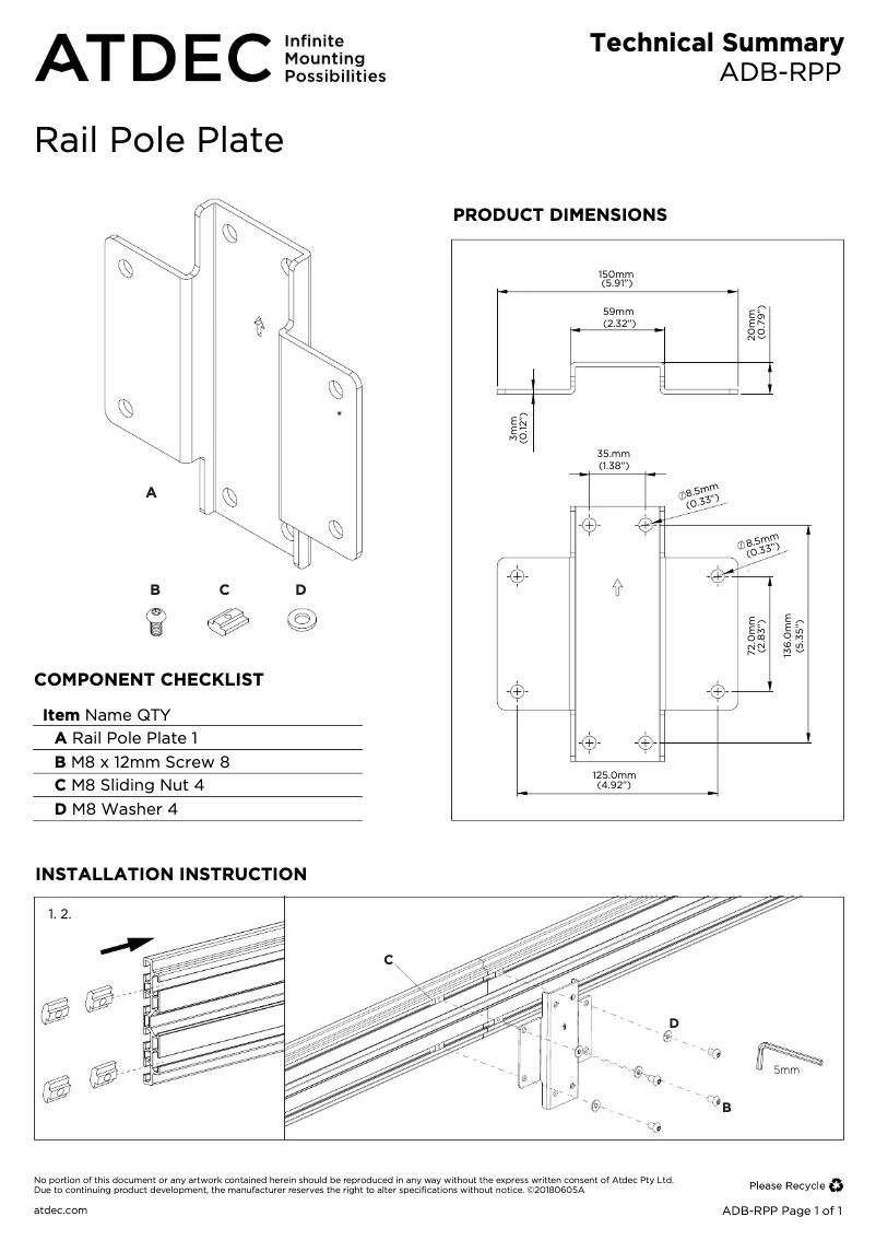 Página 1 del manual Manual de usuario Atdec ADB-RPP