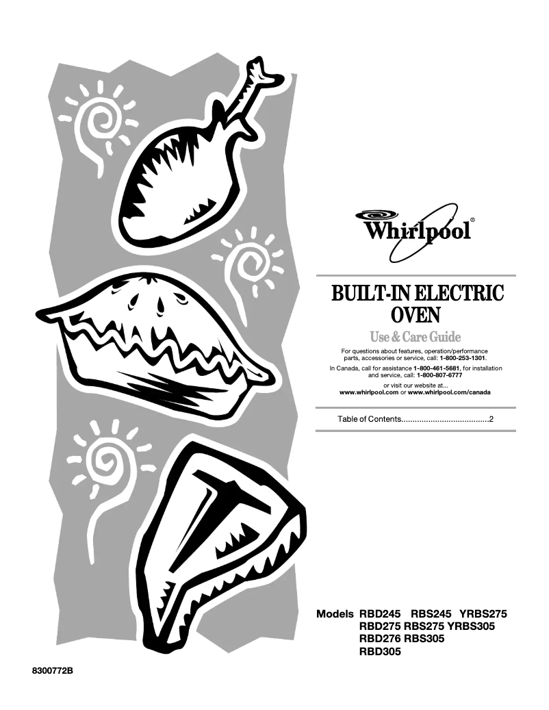 Page 1 de la notice Manuel utilisateur Whirlpool RBS245PDQ