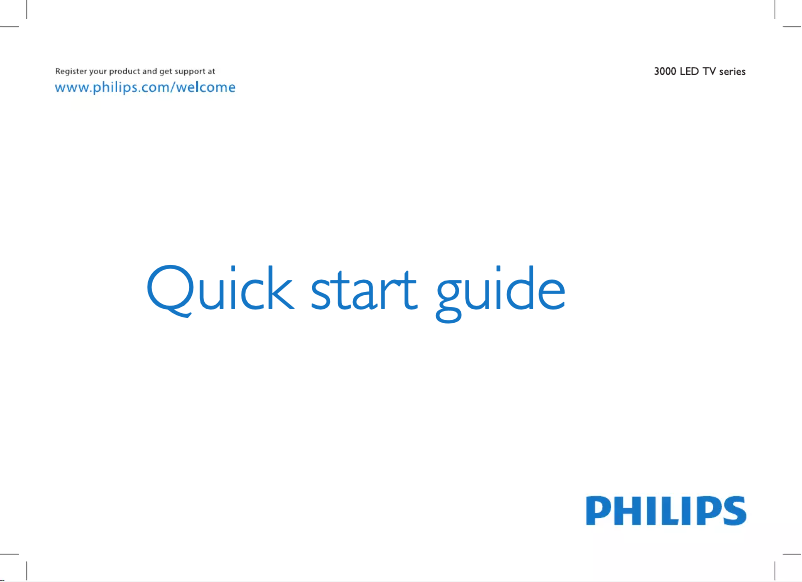 Page 1 of the manual Quick Start Guide Philips 32PFL3406H