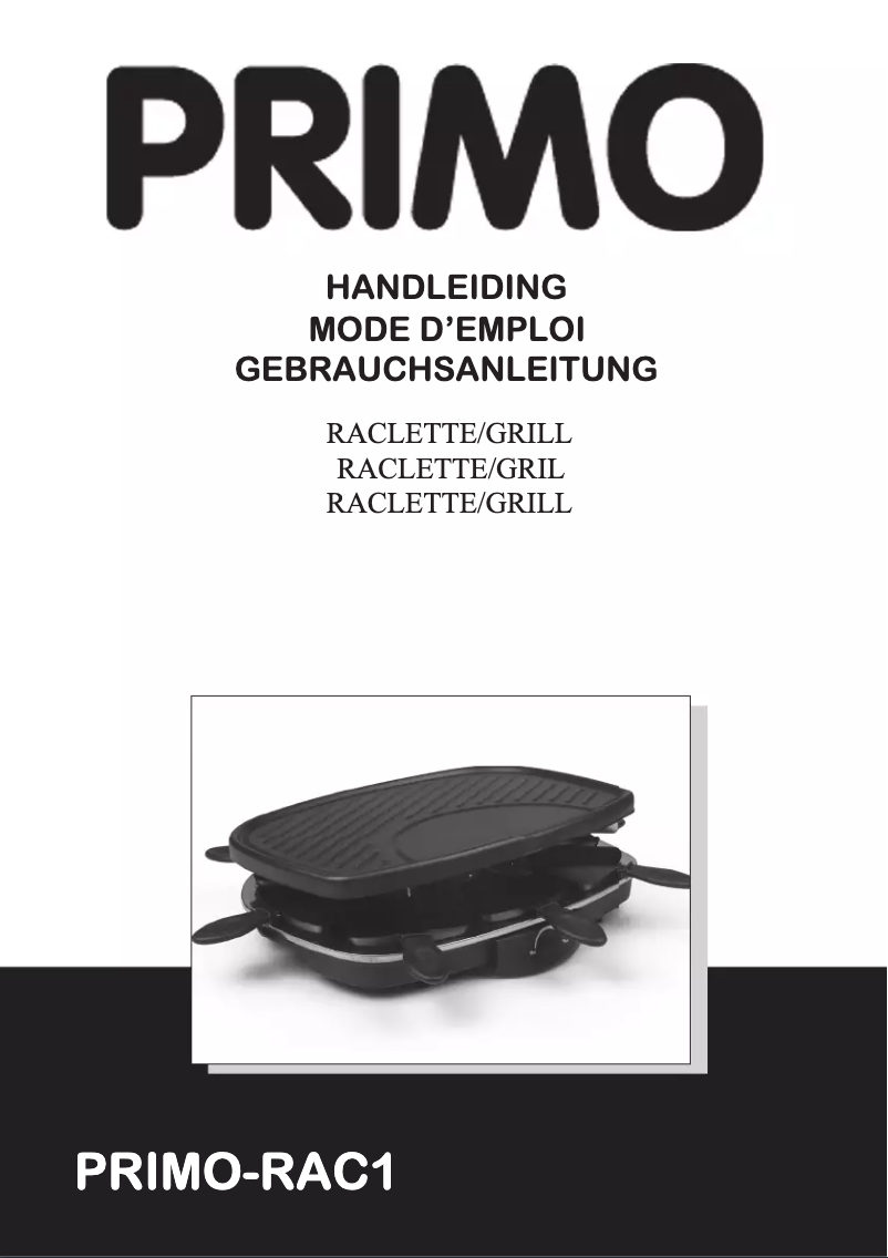 Page 1 de la notice Manuel utilisateur Primo RAC1