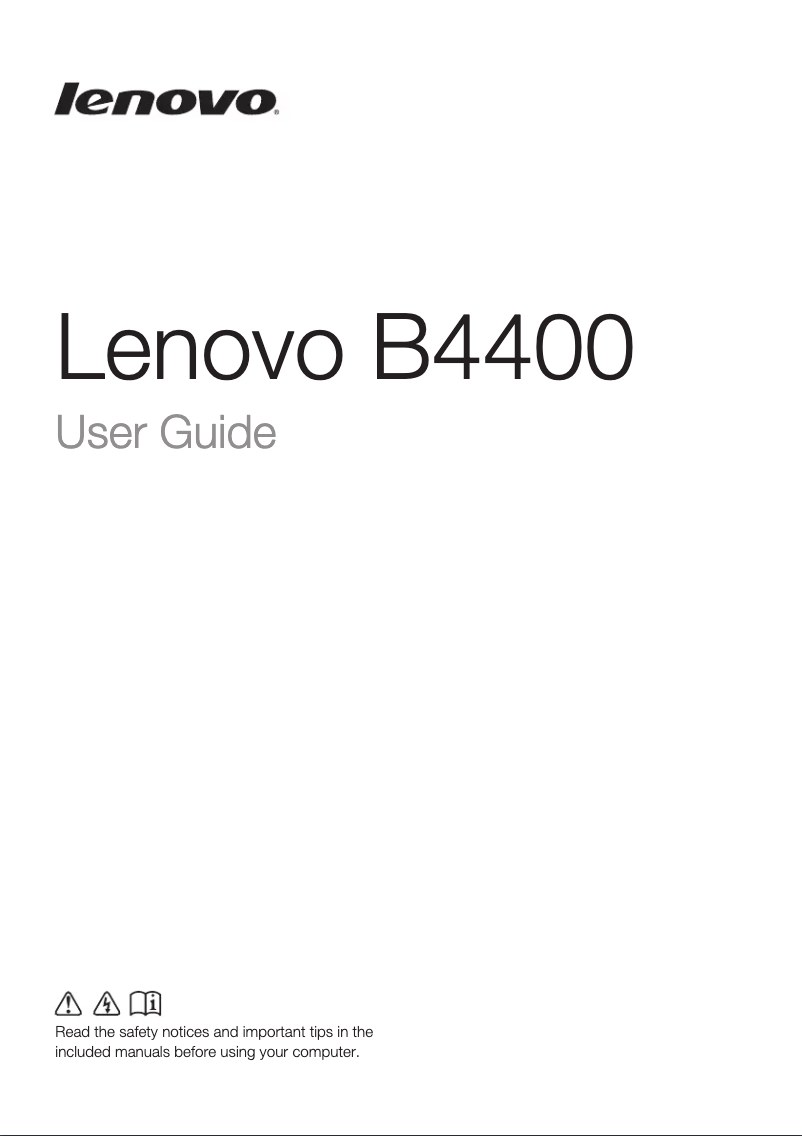 Page 1 de la notice Manuel utilisateur Lenovo IdeaPad B4400