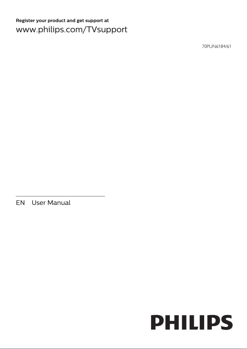 Página 1 del manual Manual de usuario Philips 70PUN6184