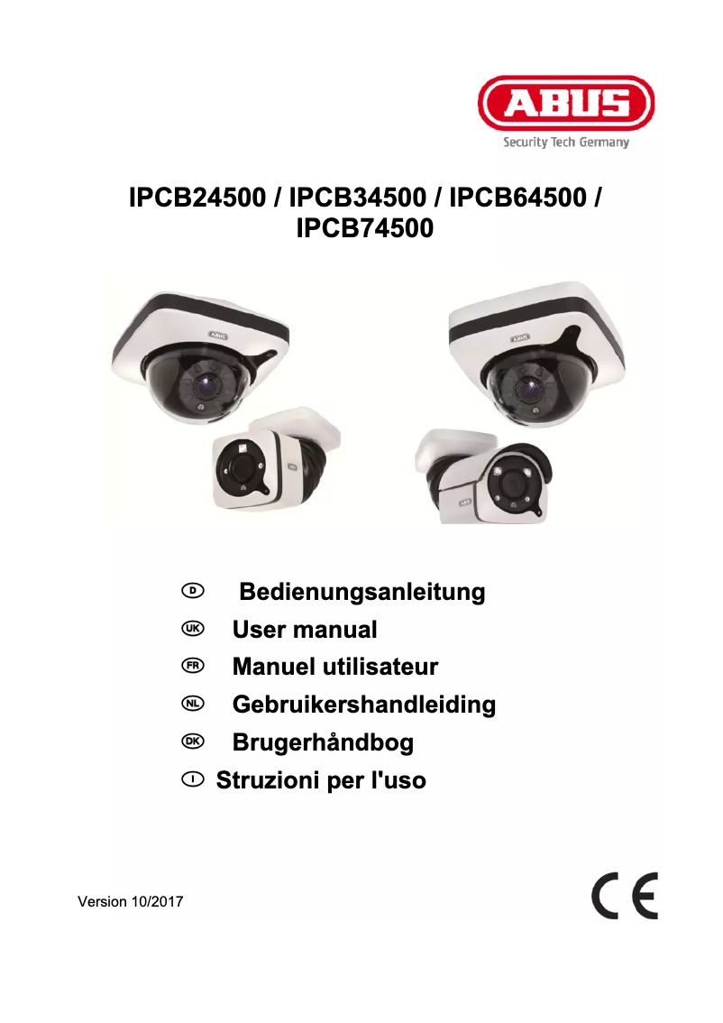 Page 1 de la notice Manuel utilisateur Abus IPCB74500