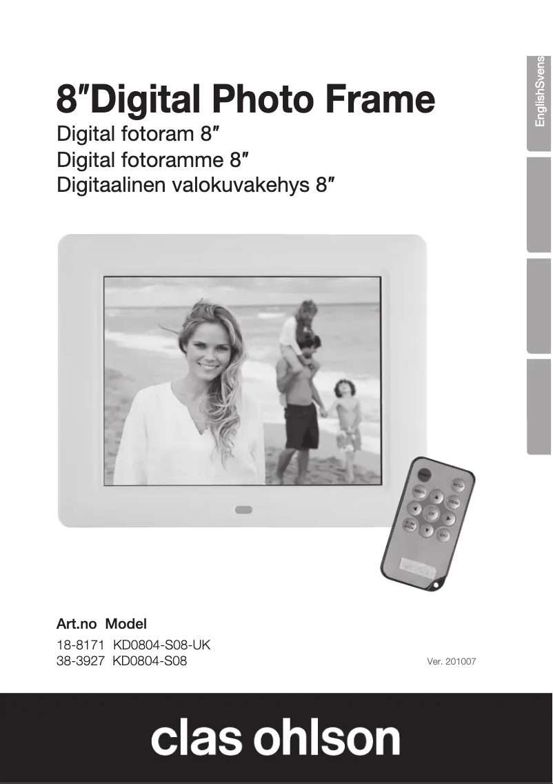 Page 1 de la notice Manuel utilisateur Clas Ohlson KD0804-S08