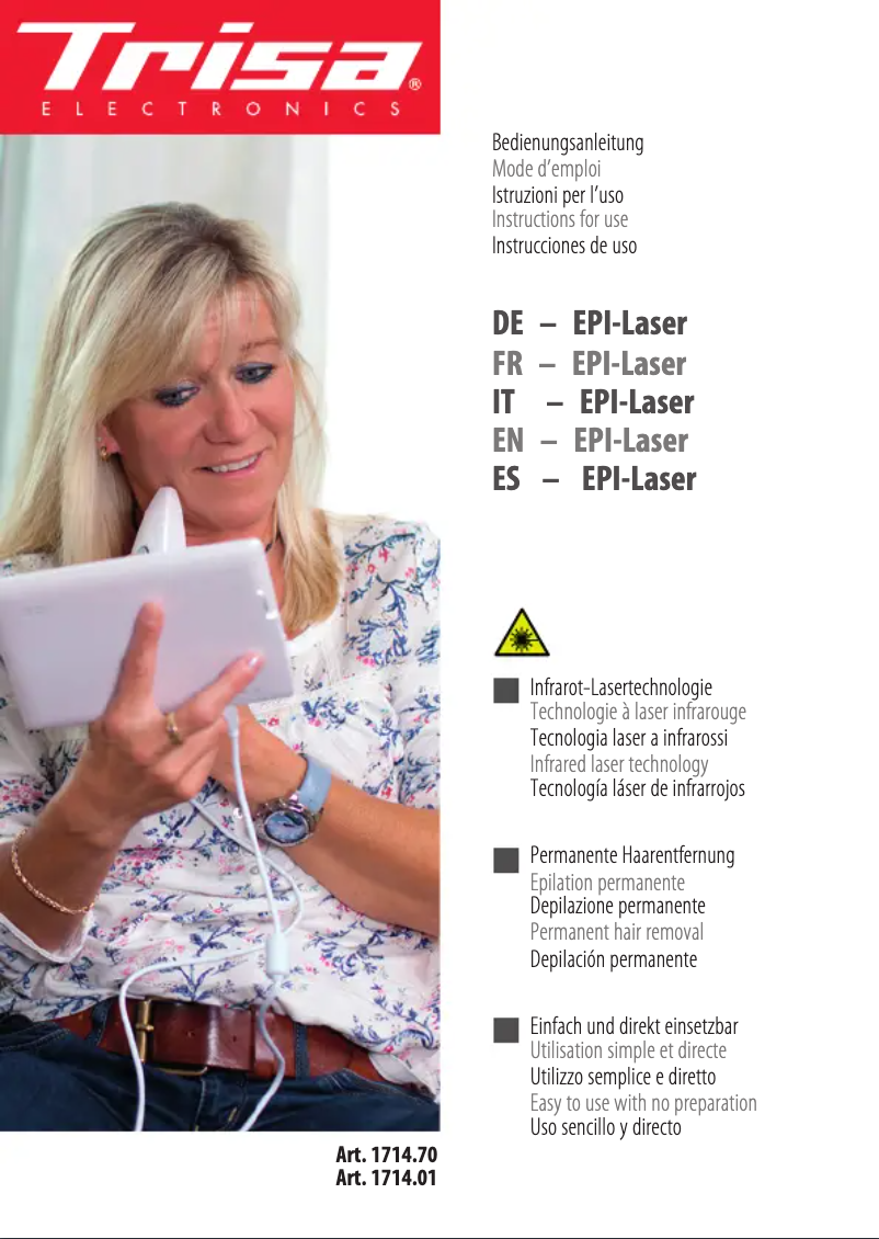 Page 1 de la notice Manuel utilisateur Trisa Plus 1714.01