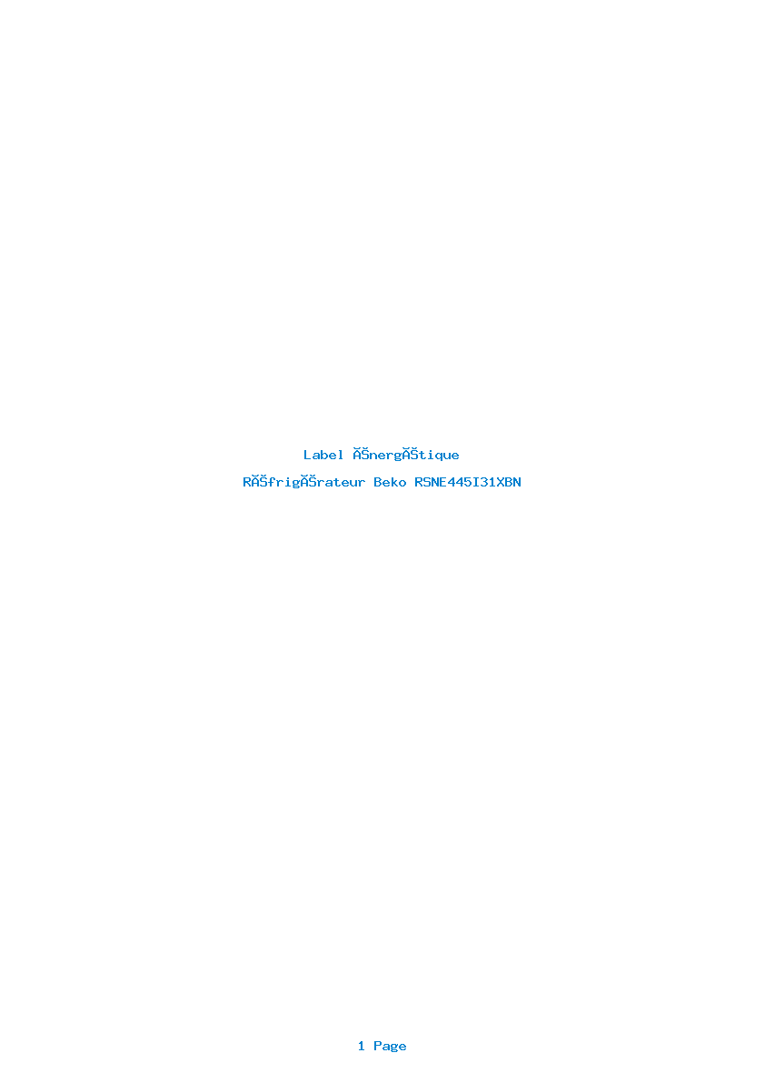 Image de la première page du manuel de l'appareil RSNE445I31XBN